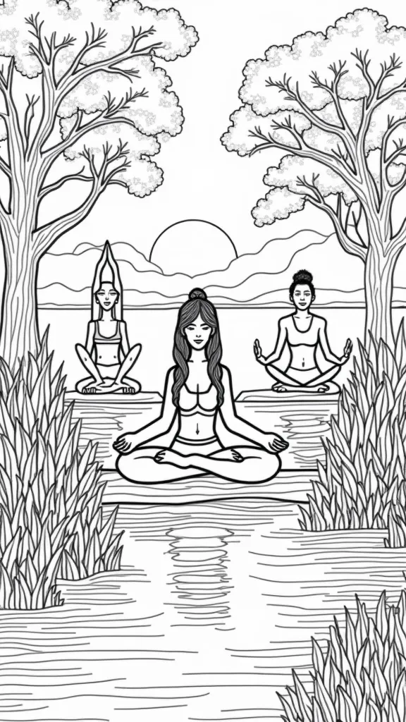 yoga coloring page